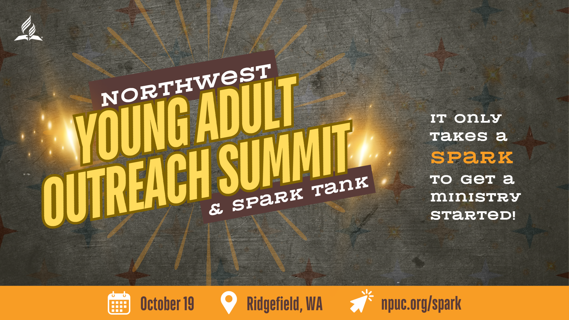 A promotional graphic for the Young Adult Outreach Summit on October 19, 2024